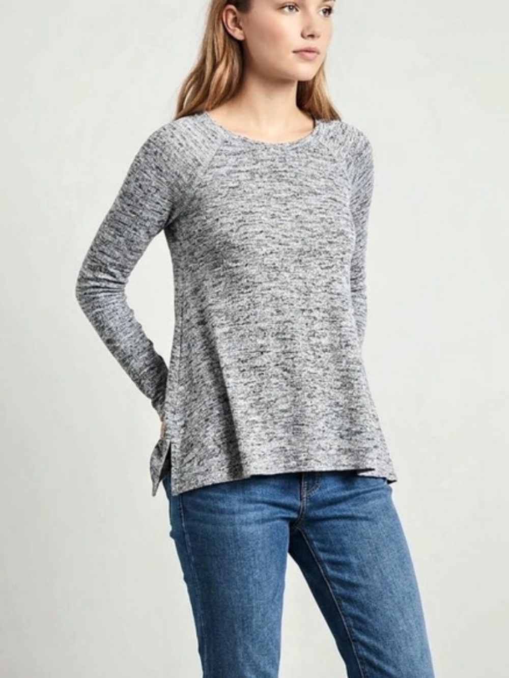 Hollister Women's Long Sleeve Gray Top Size XS